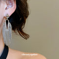 Gold And Silver Tone Multi Chain Tassel Drop Earrings view 3