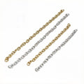 Short Metal Extension Chains in Gold and Steel Tone Finishes view 5