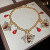 Gold Red Necklace