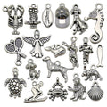 Antique Silver Crab and Dog Metal Charms with 21 Listed Options view 6