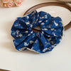 Navy Floral Ruffle