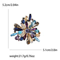 Radiating Crystal Flower Brooch in Three Colors for Jackets, Coats, and Scarves view 6