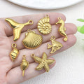 Gold-Tone Starfish and Seashell Shell Charms with 9 Listed Options view 2
