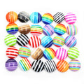 Striped Round Resin Cabochons in Sixteen Color Patterns and Mix view 2