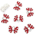Polka Dot Bow Enamel Metal Jewelry Charms, 12 Colorways view 7
