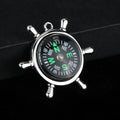 Metal Compass Charm Pendant Ship Wheel and Star Shapes view 6