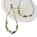 Multicolor Flower Leaf Bead Necklace Seed Bead Strand view 5