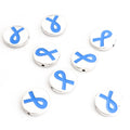 Colorful Awareness Ribbon Bead Jewelry Components For DIY Earrings And Bracelets Charms view 9