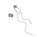 Asymmetric Silver Tone Wavy Chain Earrings Fashion Jewelry Accessories view 5