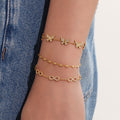 Infinity Butterfly Zircon Chain Bracelet Gold Steel Styles view 3