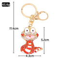 Rhinestone Cartoon Cobra Snake Keychain Five Colors view 2