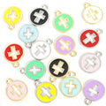 Enamel-Look Gold Silver Cross Alloy Charms in 16 Styles view 5