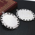 Ornate Oval Metal Pendant Trays in Seven Finish Options view 4