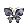 Green Butterfly Crystal Four Designs Metal Brooch Pin view 9