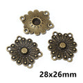 Antique Bronze Floral Multi-Loop Connectors in Twelve Designs view 11