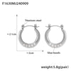 Steel Pearl Hoops