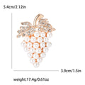 Pearl Grape Cluster Brooch In Gold And Silver Tones view 6