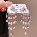 Ornate Crystal Chandelier Earrings In Four Color Designs view 8
