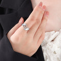 OK Hand Gesture Open Ring Gold and Steel Tone Metal view 7