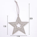 Silver Filigree Christmas Tree Heart Star Metal Ornaments view 5