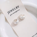 Silver Tone Molten Look Chunky Open Small Hoop Earrings view 1