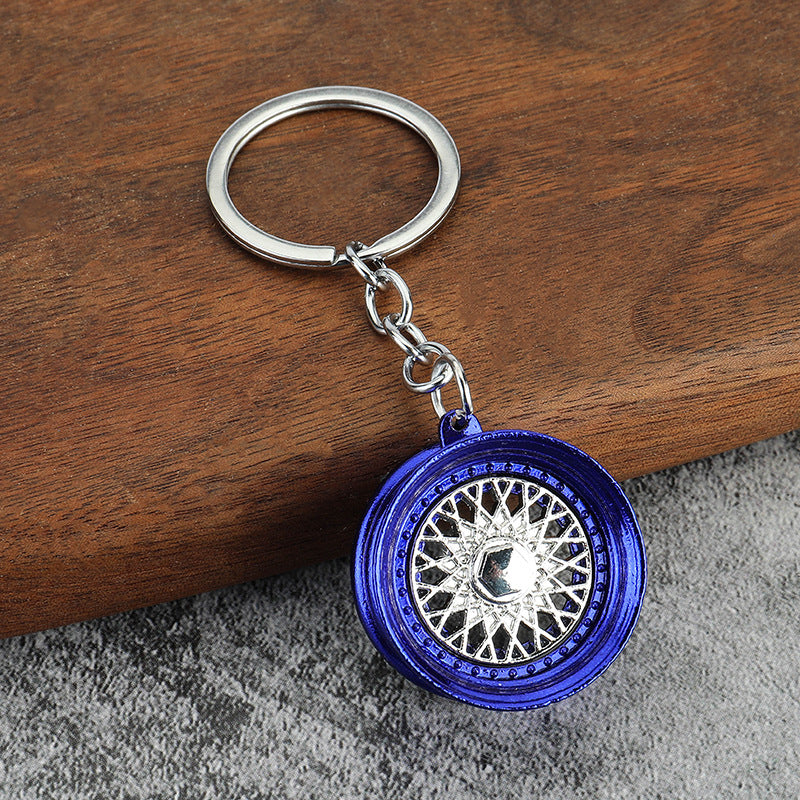 Turbo Gear Shift Wheel Brake Disc Shock Caliper Metal Keychain