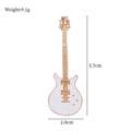Black Gold Tone Violin Enamel Two Designs Metal Brooch Pin view 2