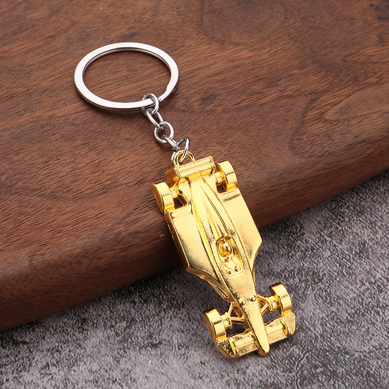 Formula Race Car Metal Keychain Zinc Alloy Sports Car Key Ring