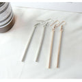 Gold Silver and Black Straight Bar Long Hook Earrings view 4