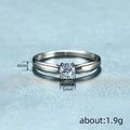 Petite Round Solitaire Split-Band Ring In Gold And Silver Tones view 4