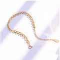 Heart Circle Link Chain Necklace Bracelet Gold Steel Rose view 7