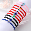 Colorful Single Blue Evil Eye Adjustable Cord Bracelets in Ten Designs view 1