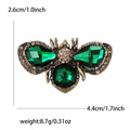 Antique Metal Bee Brooch Faceted Gem Wings Six Colors view 10