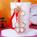 Moonstone Clover Keychains with Fortune Cords and Loose Heart Loops view 12