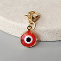 Mini Gold Tone Evil Eye Lobster-Clasp Charms in Six Colors view 9