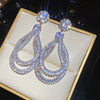 Silver Crystal Teardrop