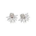 Clustered Crystal Flower Ear Cuffs in Gold and Silver Tones view 5