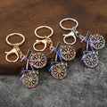 Rhinestone Bicycle Keychain With Split Ring And Lobster Clasp view 1