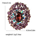 Large Oval Crystal Wreath Brooch in Nine Colorways view 12