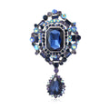 Crystal Pendant Brooch Decorative Metal Pin For Jackets And Lapels view 1