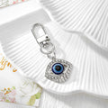 Rhinestone Blue Evil Eye Snap-Hook Keychains in Seven Shapes and Finishes view 8