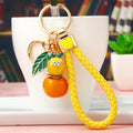 Leaf, Persimmon and Orange Charm Keychains with Braided Wrist Loops view 10