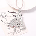 Rhinestone Christmas Tree Ornament Orange Pink Clear view 4