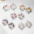 Silver Tone Abstract Face Pressed Flower Drop Earrings in Four Designs view 1