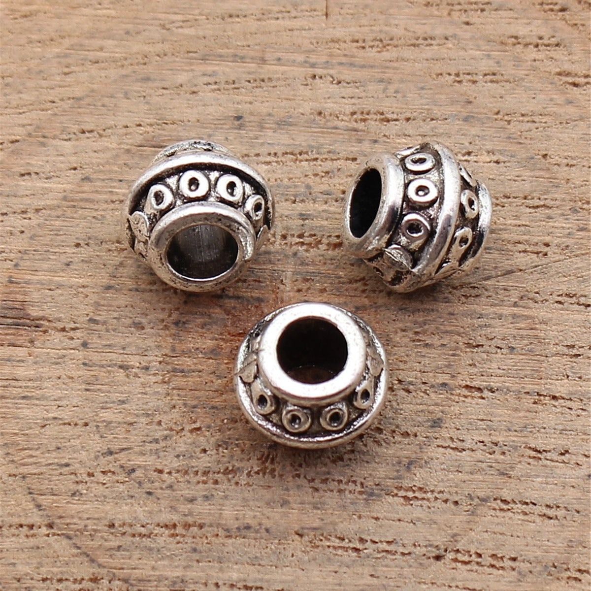 8.9x8.9x6.9mm 1.2g Multicolor Zinc Alloy Large Hole Spacer Beads for DIY Bracelet and Necklace Making