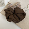Brown Plaid Bow