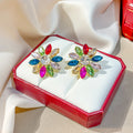 Marquise Petal Flower Statement Stud Earrings in Four Colors view 3