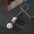Lucky Cat Phone Strap Charm with Flocked Paw 5 Colors view 6