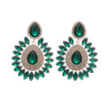 Colorful Crystal Teardrop Statement Stud Earrings Jewelry view 5