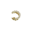 Double Row Pearl Single Ear Cuffs in Two Tones Statement Jewelry view 5